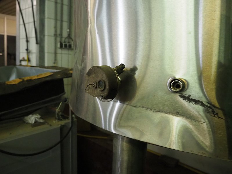 Tanque de acero inoxidable - desperfectos exteriores