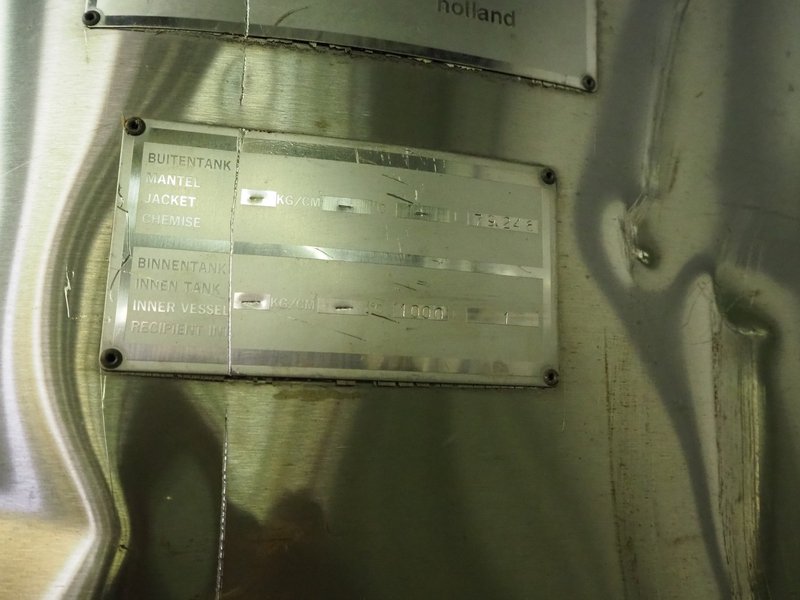 Tanque de acero inoxidable - desperfectos exteriores