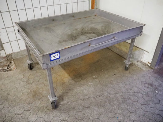 Mesa móvil de acero inoxidable