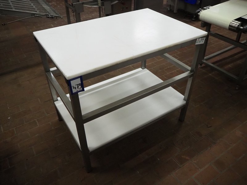 Mesa de acero inoxidable más encimera plástica