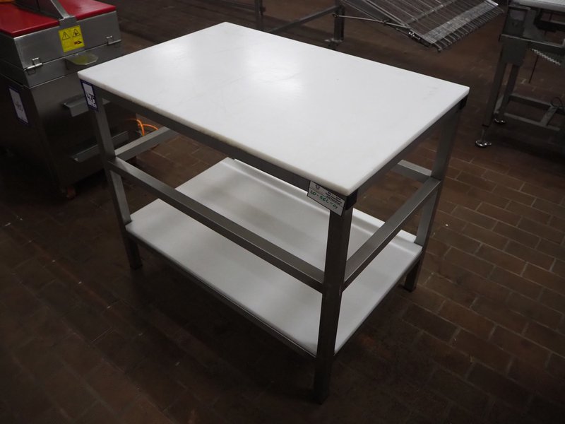 Mesa de acero inoxidable más encimera plástica