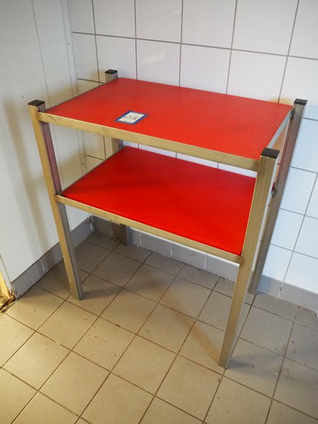 Mesa acero inoxidable con estante