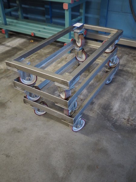 Rollies - acero inoxidable (marco con ruedas par trasladar carga pesada)